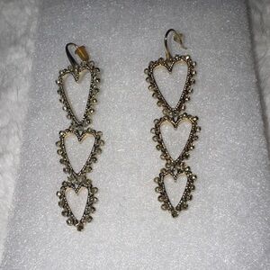 Kendra Scott Triple Heart drop earrings